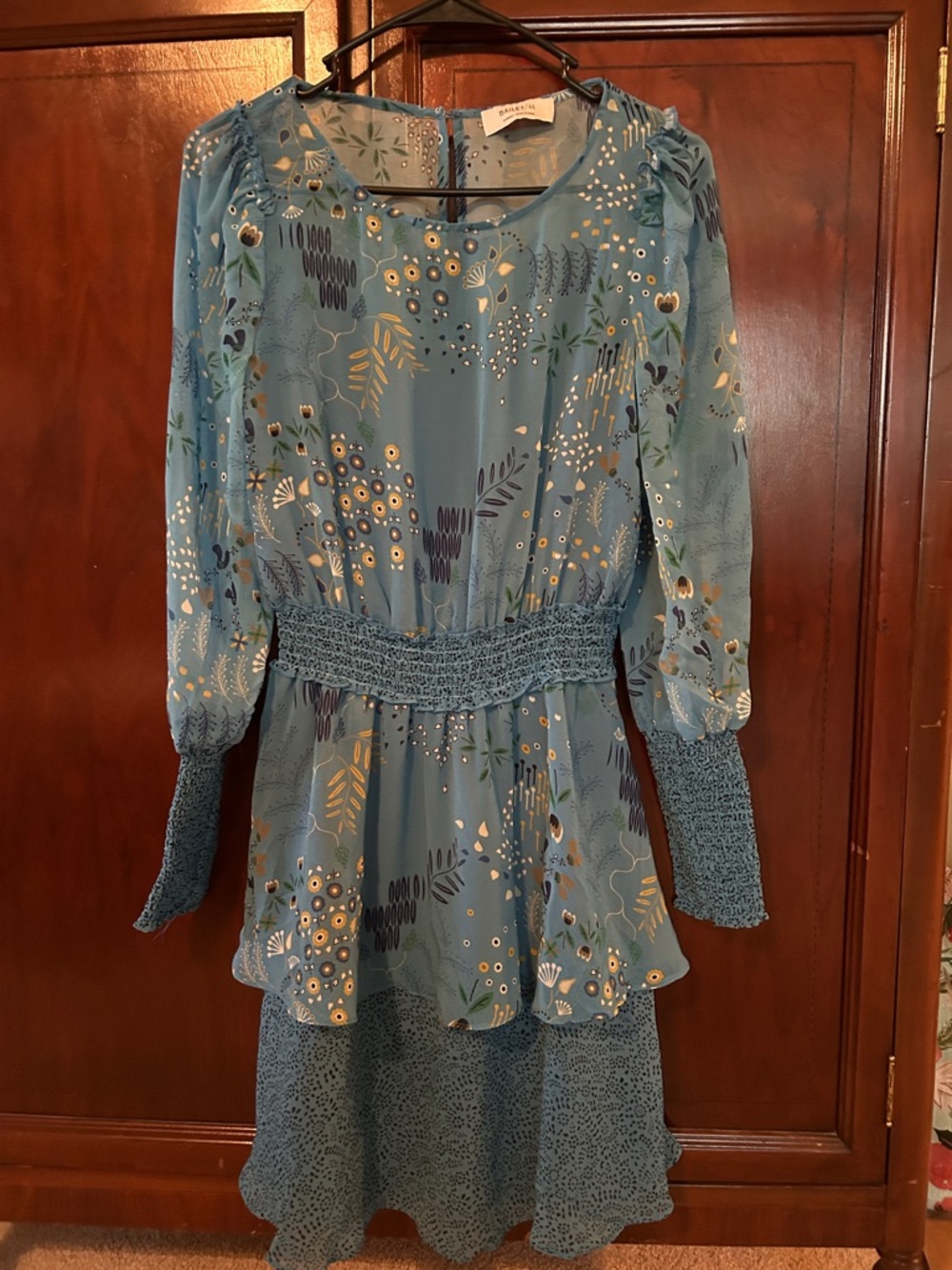 Bailey 44 Blue Floral Print Dress